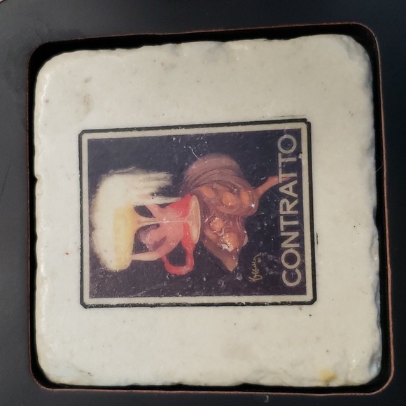 Vintage Wood and Tile napkin or letter holder. - Picture 4 of 6